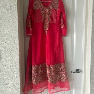 Indian long pink kurta